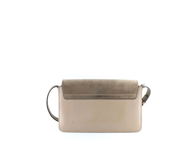CHLOÉ - Borsa a spalla Faye in pelle grigia liscia e camoscio Grigio - vista 3