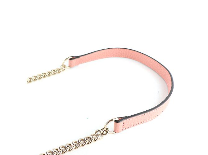 GUCCI - Borsa a spalla intrecciata in pelle rosa grana - vista 7