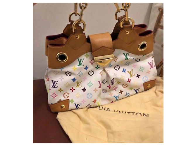 Louis Vuitton Ursula Handtasche Monogramm Canvas Weiß Bunt Pink Blau Grün Lila - Ansicht 2