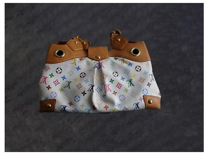 Louis Vuitton Ursula Handtasche Monogramm Canvas Weiß Bunt Pink Blau Grün Lila - Ansicht 4