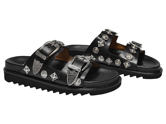 AJ844 Mulo - Toga Pulla - Nero - Pelle - vista 2