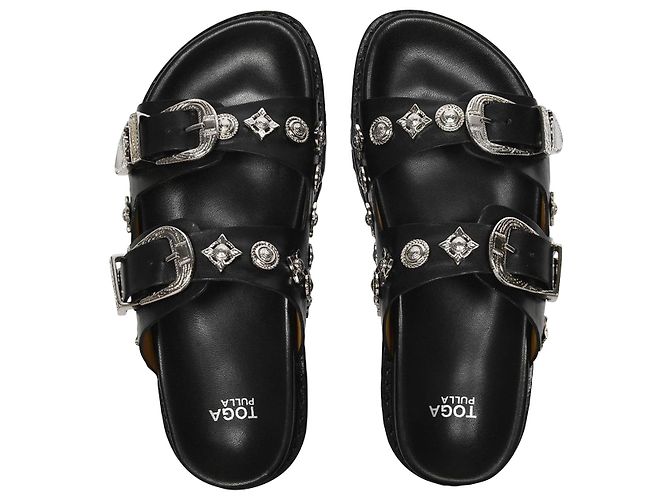 AJ844 Mulo - Toga Pulla - Nero - Pelle - vista 3
