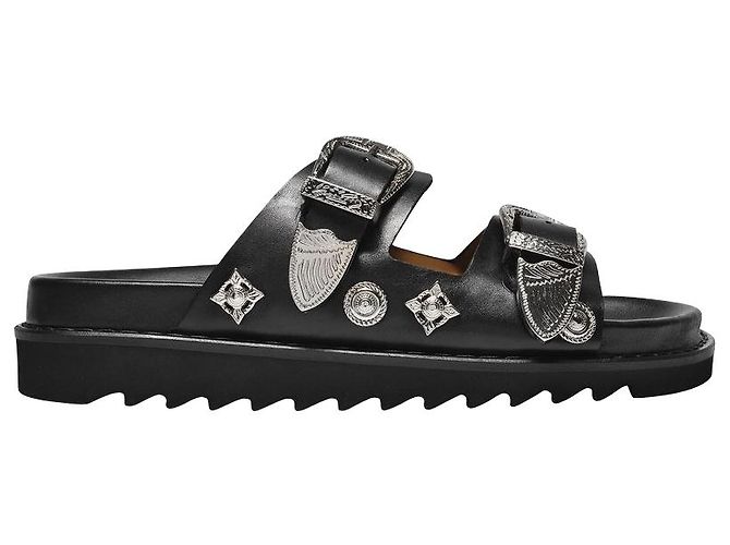 AJ844 Mulo - Toga Pulla - Nero - Pelle - vista 3