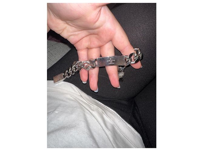 Louis Vuitton M62486 Bracciale a catena Monogram Accessorio firmato LV da uomo in metallo argentato BRACCIALE A CATENA MONOGRAM Argento - vista 2