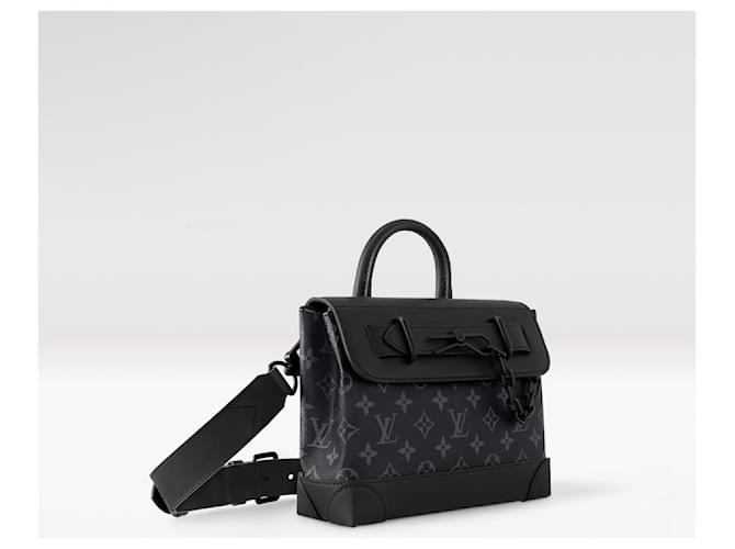 Louis Vuitton Steamer PM Monogram Eclipse Messenger Grigio - vista 2