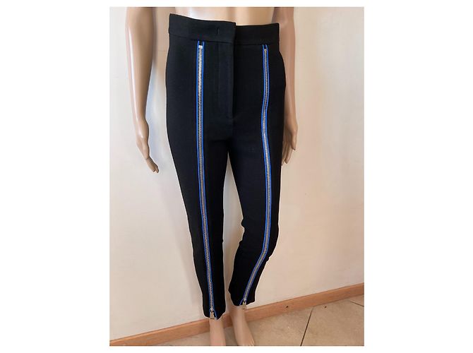 Pantaloni Emilio Pucci con zip anteriore neri e blu in seta Nero - vista 6