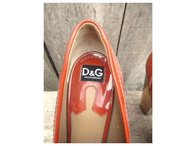 Mocassini con tacco Dolce & Gabbana p 38 Corallo - vista 8