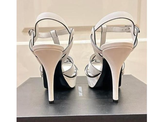 Sandali Yves Saint Laurent Tribute in pelle bianca 37 - vista 9