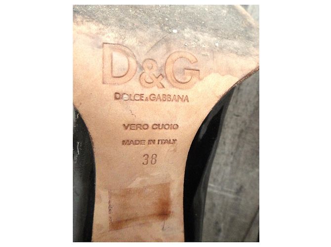 Mocassini con tacco Dolce & Gabbana p 38 Nero - vista 5