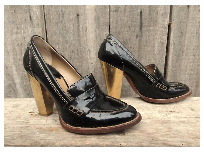 Mocassini con tacco Dolce & Gabbana p 38 Nero - vista 6
