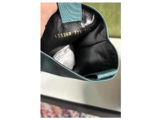 Gucci Lederstiefel Hellblau - Ansicht 8