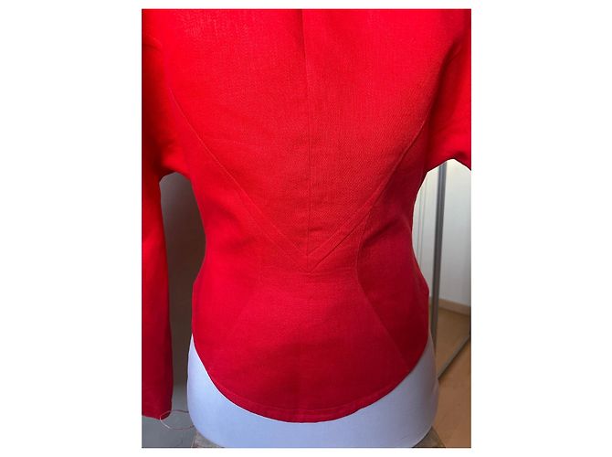 Chaqueta de lino roja Thierry Mugler - vista 6