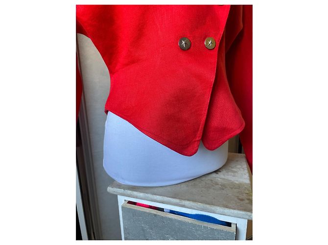 Chaqueta de lino roja Thierry Mugler - vista 7