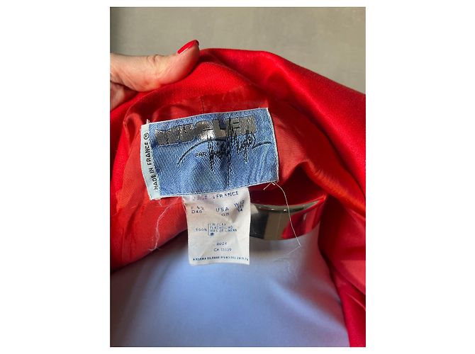 Chaqueta de lino roja Thierry Mugler - vista 8