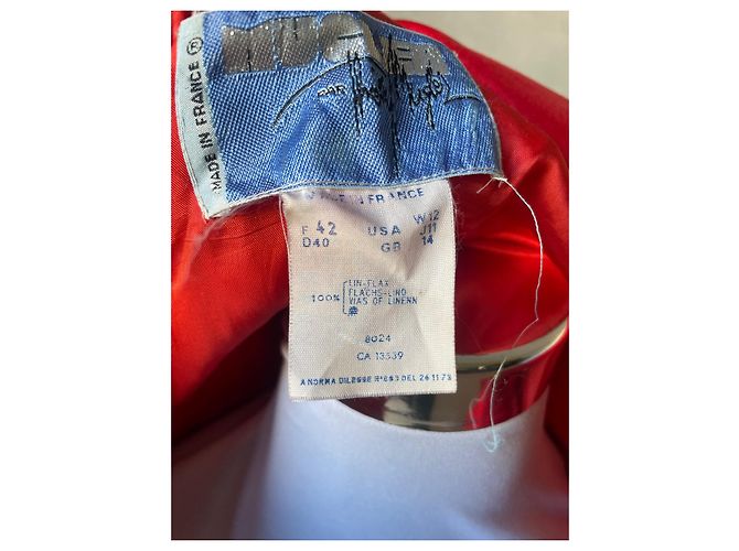 Chaqueta de lino roja Thierry Mugler - vista 9