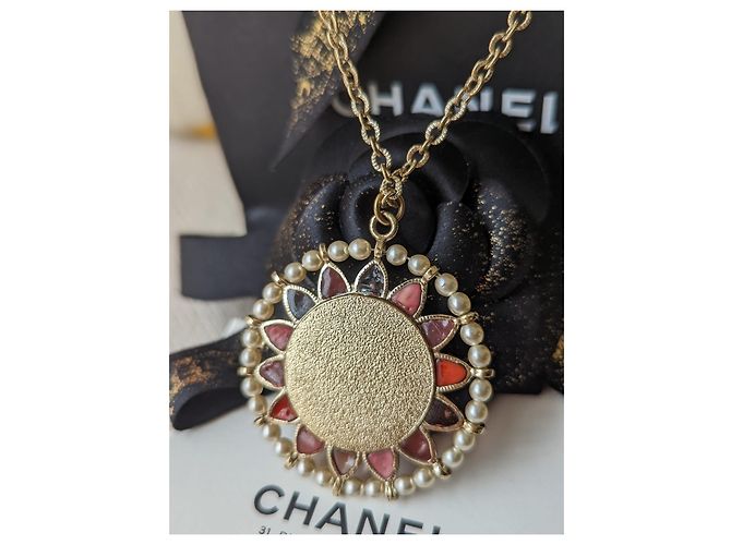 Chanel CC Gripoix 07P GHW Anhänger Kristallkette Rue Cambon Box Mehrfarben - Ansicht 10