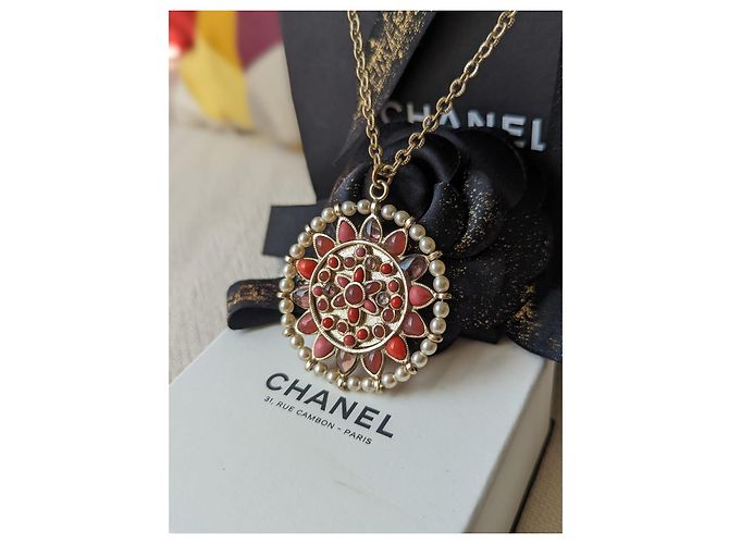 Chanel CC Gripoix 07P GHW Anhänger Kristallkette Rue Cambon Box Mehrfarben - Ansicht 11