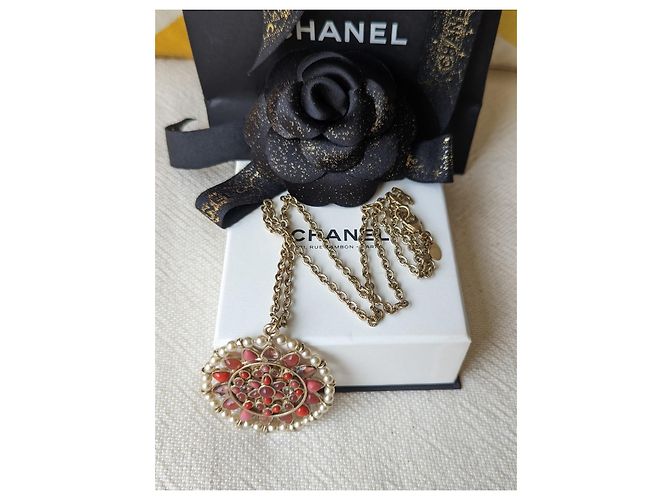 Chanel CC Gripoix 07P GHW Anhänger Kristallkette Rue Cambon Box Mehrfarben - Ansicht 3