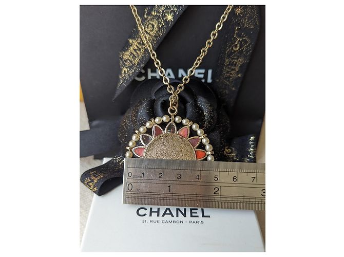 Chanel CC Gripoix 07P GHW Anhänger Kristallkette Rue Cambon Box Mehrfarben - Ansicht 7