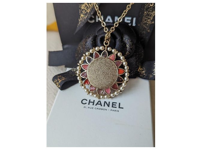 Chanel CC Gripoix 07P GHW Anhänger Kristallkette Rue Cambon Box Mehrfarben - Ansicht 9