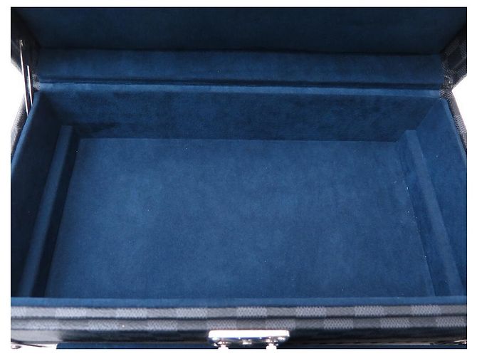 Neue Box 8 LOUIS VUITTON N UHREN48226 UHRENBOX AUS CHECKER-GRAPHIT Anthrazitgrau - Ansicht 10