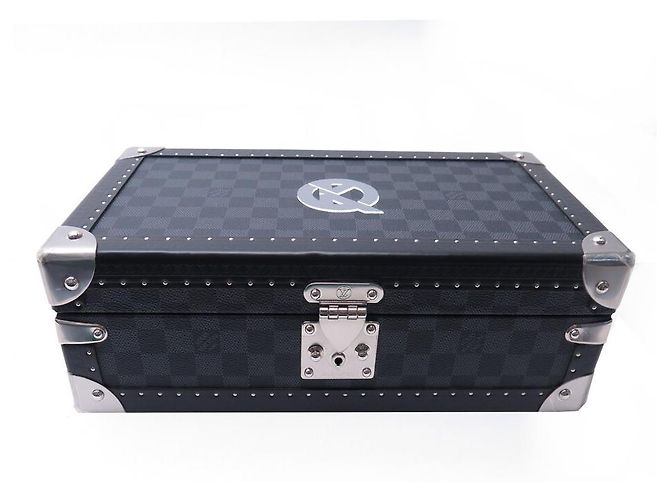 Neue Box 8 LOUIS VUITTON N UHREN48226 UHRENBOX AUS CHECKER-GRAPHIT Anthrazitgrau - Ansicht 2