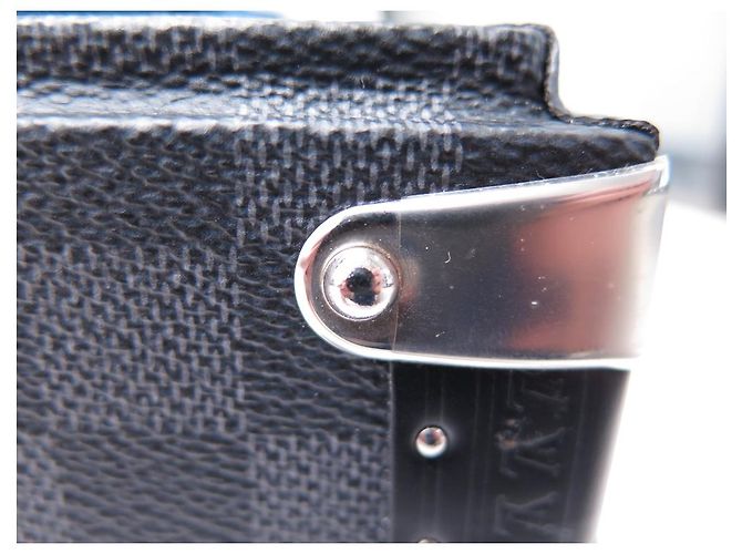 Neue Box 8 LOUIS VUITTON N UHREN48226 UHRENBOX AUS CHECKER-GRAPHIT Anthrazitgrau - Ansicht 21