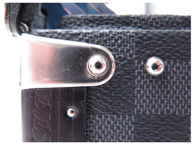 Neue Box 8 LOUIS VUITTON N UHREN48226 UHRENBOX AUS CHECKER-GRAPHIT Anthrazitgrau - Ansicht 23