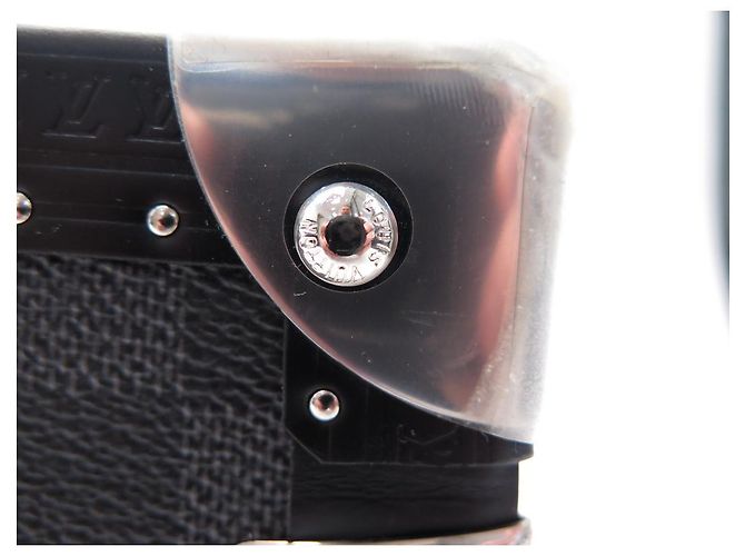 Neue Box 8 LOUIS VUITTON N UHREN48226 UHRENBOX AUS CHECKER-GRAPHIT Anthrazitgrau - Ansicht 25