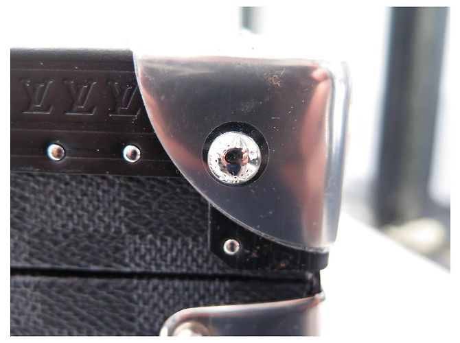 Neue Box 8 LOUIS VUITTON N UHREN48226 UHRENBOX AUS CHECKER-GRAPHIT Anthrazitgrau - Ansicht 28