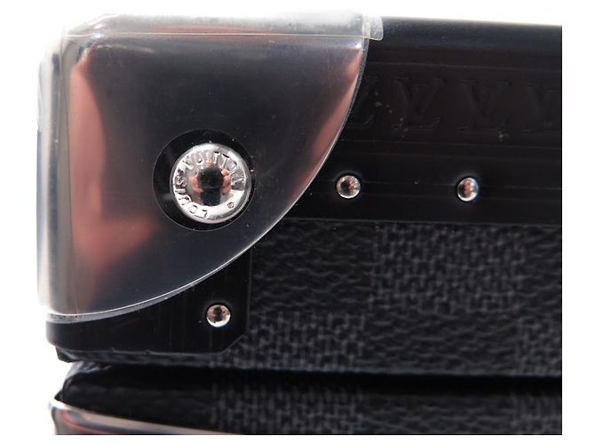 Neue Box 8 LOUIS VUITTON N UHREN48226 UHRENBOX AUS CHECKER-GRAPHIT Anthrazitgrau - Ansicht 30