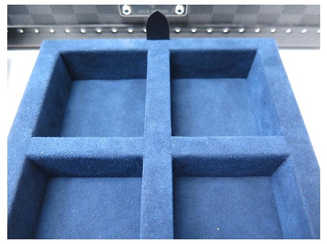 Neue Box 8 LOUIS VUITTON N UHREN48226 UHRENBOX AUS CHECKER-GRAPHIT Anthrazitgrau - Ansicht 38
