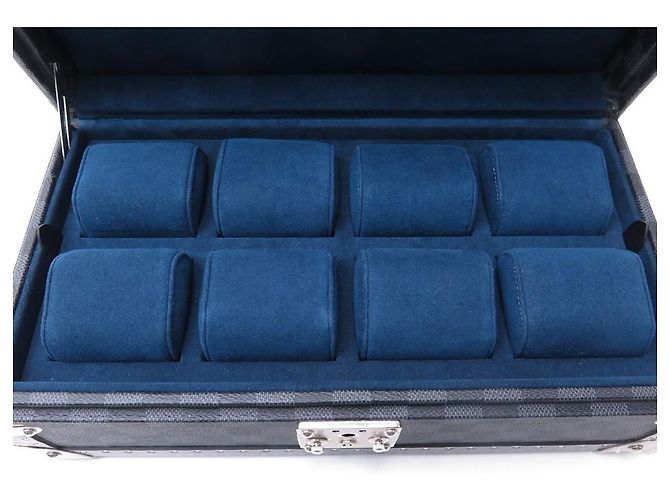Neue Box 8 LOUIS VUITTON N UHREN48226 UHRENBOX AUS CHECKER-GRAPHIT Anthrazitgrau - Ansicht 9