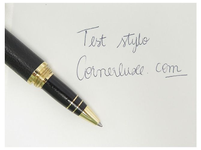 NEUER LOUIS VUITTON ROLLERBALL SPIRIT DOC KUGELSCHREIBER AUS LEDER UND METALL Schwarz - Ansicht 7