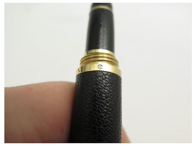 NEUER LOUIS VUITTON ROLLERBALL SPIRIT DOC KUGELSCHREIBER AUS LEDER UND METALL Schwarz - Ansicht 9