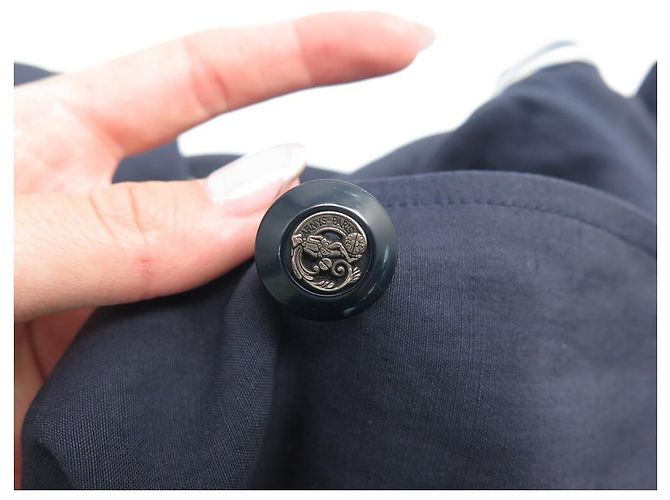 GIACCA ARNYS FRANCIA FORESTIERE L 54 CAPPOTTO GIROCOLLO GIACCA IN LINO E SETA Blu navy - vista 3