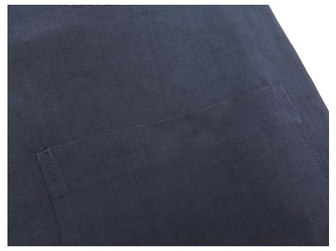 GIACCA ARNYS FRANCIA FORESTIERE L 54 CAPPOTTO GIROCOLLO GIACCA IN LINO E SETA Blu navy - vista 6