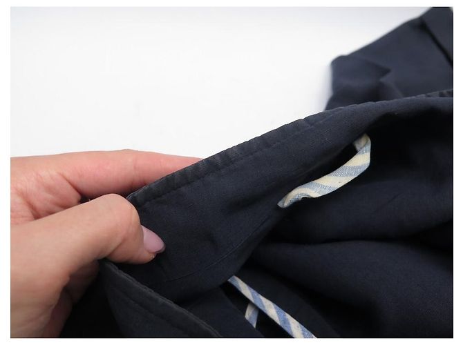 GIACCA ARNYS FRANCIA FORESTIERE L 54 CAPPOTTO GIROCOLLO GIACCA IN LINO E SETA Blu navy - vista 7