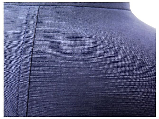 GIACCA ARNYS FRANCIA FORESTIERE L 54 CAPPOTTO GIROCOLLO GIACCA IN LINO E SETA Blu navy - vista 9