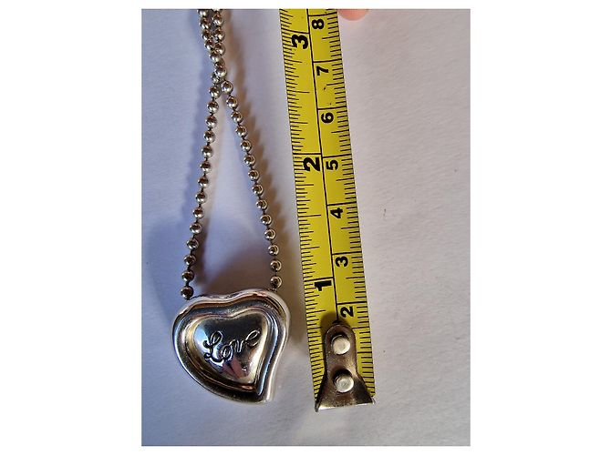 Yves Saint Laurent Collana in argento vintage Love - vista 10