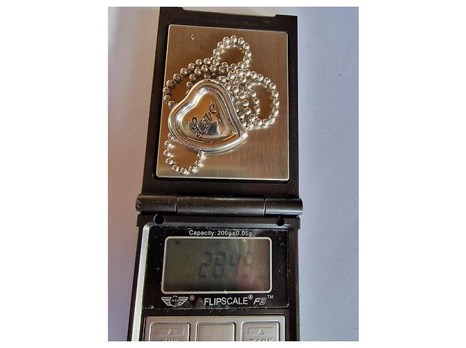 Yves Saint Laurent Collana in argento vintage Love - vista 12