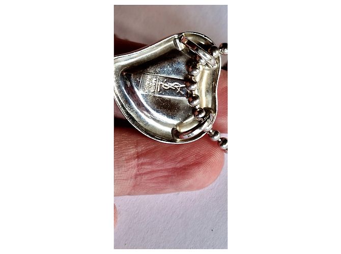 Yves Saint Laurent Collana in argento vintage Love - vista 4