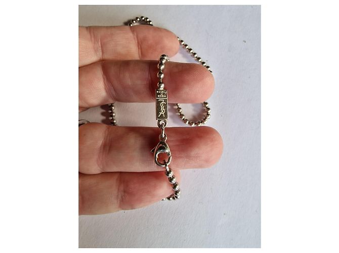 Yves Saint Laurent Collana in argento vintage Love - vista 5