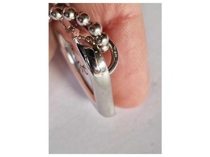 Yves Saint Laurent Collana in argento vintage Love - vista 7