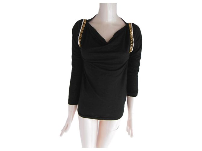Sacai Luck Tops Negro - vista 9