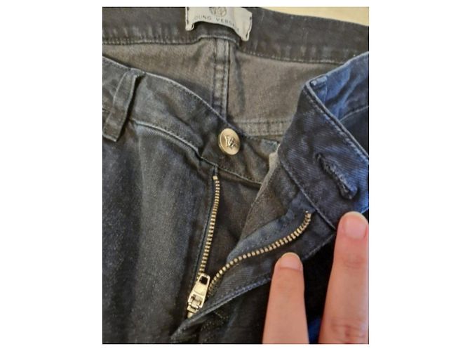 Versace Young Hose Marineblau Baumwolle - Ansicht 6