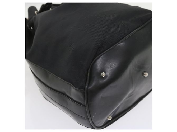 Bamboo Borsa a tracolla in bambù GUCCI Nylon 2modo Black Auth bs9976 Nero - vista 17