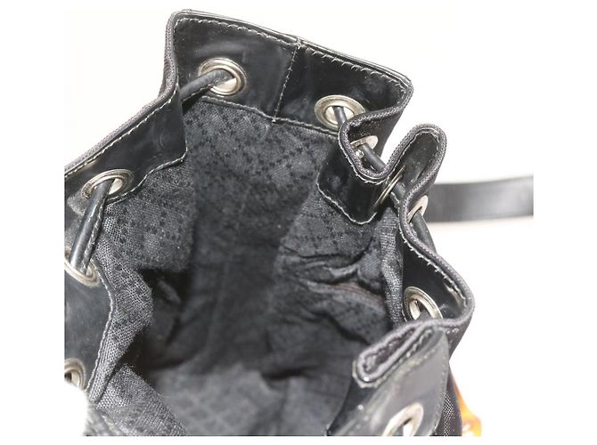 Bamboo Borsa a tracolla in bambù GUCCI Nylon 2modo Black Auth bs9976 Nero - vista 22