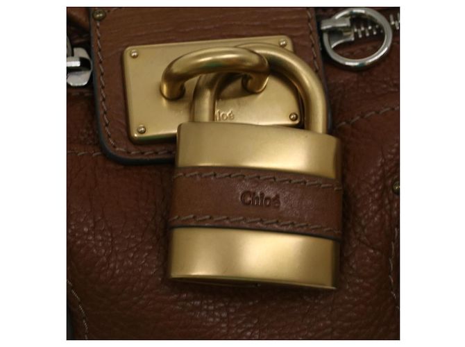 Chloé Chloe Paddington Borsa a tracolla Pelle Marrone Auth yk9237 - vista 10