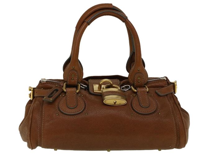 Chloé Chloe Paddington Borsa a tracolla Pelle Marrone Auth yk9237 - vista 13